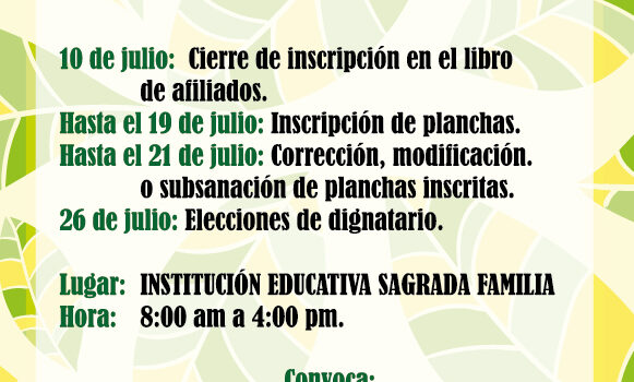 Convocatorias a dignatarios 2026